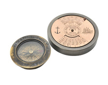 Load image into Gallery viewer, Year Calendar Compass Quote (Set of 2) - Brass