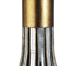 Load image into Gallery viewer, Striped Bud Poly Table Vase - Gold / Black