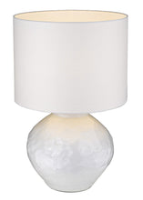Load image into Gallery viewer, 26" Ceramic Table Lamp With White Drum Shade - White
