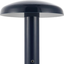 Load image into Gallery viewer, Round USB Desk Lamp With Globe Shade - Navy Blue