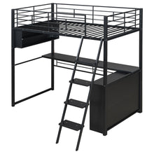 Load image into Gallery viewer, Loft Bed With LED Desk And 4 Storage Shelves