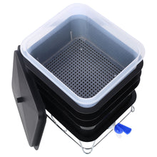 Load image into Gallery viewer, Durable Worm Farm Composting Bin With 4 Tray System For Food Waste Recycling Plastic - Black