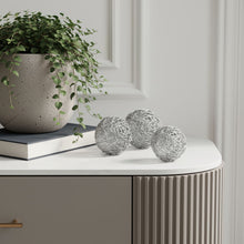 Load image into Gallery viewer, Wire 3 Decorative Orbs (Set of 3) - Silver