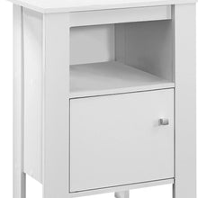 Load image into Gallery viewer, 24" Wood End Table With Shelf - White