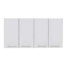 Load image into Gallery viewer, Wall Cabinet Four Doors, With Two Internal Shelves And Internal Plate And Glass Organizer - White