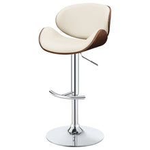 Load image into Gallery viewer, Adjustable Bar Stool With Upholstery - Ivory