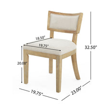 Load image into Gallery viewer, Farmhouse Style Fabric Upholstered Side Dining Chair Set