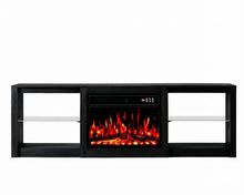 Load image into Gallery viewer, Fireplace Entertainment Center With Fireplace (734207) - Black