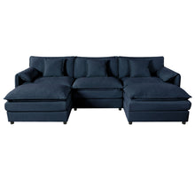 Load image into Gallery viewer, Modern Comfy Deep Seat Modular Sectional Sofa Cloud Couch With Ottoman