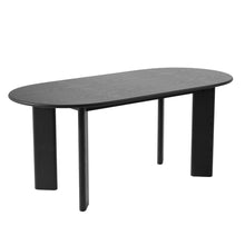 Load image into Gallery viewer, 66" Solid Wood Oval Dining Table - Black