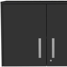 Load image into Gallery viewer, 20" Wood Wall Mounted Storage Cabinet With Two Doors - Black