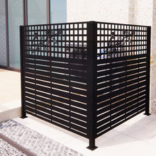 Load image into Gallery viewer, 2 Panels Privacy Screen, Outdoor Privacy Panels, Trash Can Enclosure, Air Conditioner Fence - Black