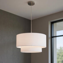 Load image into Gallery viewer, 15" Dimmable Chandelier With Shades - Nickel