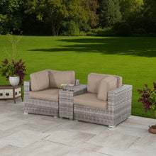 Load image into Gallery viewer, Handcrafted Outdoor Loveseat With Wicker Seating