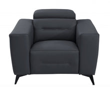 Load image into Gallery viewer, Italian Leather Power Recliner Chair - Dark Gray