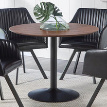 Load image into Gallery viewer, Round Dining Table With Pedestal Base - Warm Walnut
