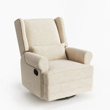 Load image into Gallery viewer, Extra Wide Swivel Recliner Glider Chair With Footrest