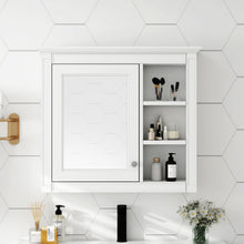 Load image into Gallery viewer, Wall Mounted Medicine Cabinet With Mirror And 3 Open Shelves