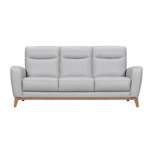 Load image into Gallery viewer, Sofa Leather With Brown Legs - Gray