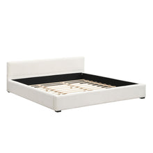 Load image into Gallery viewer, Elegant Wide Bed With Soft Fabric Upholstery
