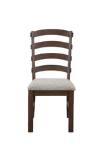 Load image into Gallery viewer, Upholstered Fabric Ladder Back Dining Side Chairs (Set of 2) - Gray / Oak