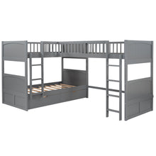 Load image into Gallery viewer, Bunk Bed With Loft And 2 Drawers