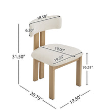 Load image into Gallery viewer, Modern Upholstered Armless Dining Chairs With Metal Legs