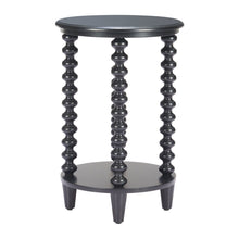 Load image into Gallery viewer, Solid Wood Pedestal End Table - Black