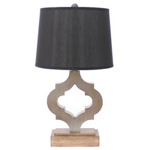 Load image into Gallery viewer, Traditional Wooden Linen Shade Table Lamp - Black