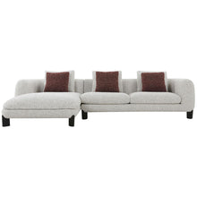 Load image into Gallery viewer, Mardi - Sectional Sofa With 6 Pillows - Maroon & Beige Tweed