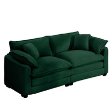 Load image into Gallery viewer, Modern 2 Seater With 4 Pillows, Upholstered Deep Seating Loveseat