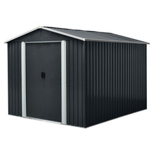 Load image into Gallery viewer, Outdoor Metal Storage Shed With Floor Base