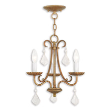 Load image into Gallery viewer, 15" Three Light Dimmable Chandelier With Shades - Gold