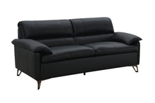 Load image into Gallery viewer, Eilene - Top Grain Leather Loveseat - Black