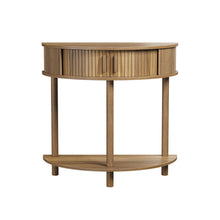 Load image into Gallery viewer, Half Moon Console Table For Living Room - Walnut