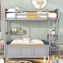 Load image into Gallery viewer, Full Over Full Bunk Bed With Desk