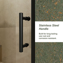 Load image into Gallery viewer, Single Sliding Shower Door, Thick Clear Tempered Glass Shower Door With Stainless Steel Handle