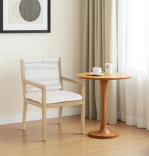 Load image into Gallery viewer, Upholstered Faux Leather Dining Arm Chair - Natural