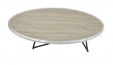 Load image into Gallery viewer, Iron Round Coffee Table - Natural And Black