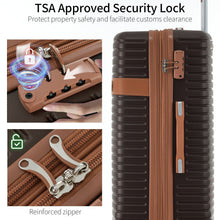 Load image into Gallery viewer, 4 Piece Luggage Set Suitcase Set, Abs Hard Shell Lightweight Expandable Travel Luggage With 4 Packing Cubes, Tsa Lock, Spinner Wheels (16 / 20 / 24 / 28) - Coffee