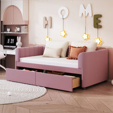 Load image into Gallery viewer, Upholstered Daybed With Ergonomic Design Backrest