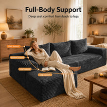 Load image into Gallery viewer, Modern L-Shaped Sectional Sofa With Left Facing Chaise