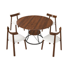 Load image into Gallery viewer, Round Extendable Dining Table Set With Chairs
