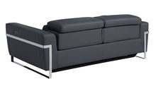 Load image into Gallery viewer, Italian Leather USB Sofa - Gray / Silver