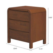Load image into Gallery viewer, Lionel - Nightstand 3 Drawer Bed Side Table - Brown