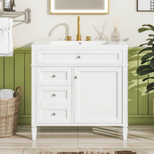 Load image into Gallery viewer, Bathroom Vanity With Top Sink, 2 Drawers And Tip Out Drawer