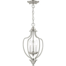 Load image into Gallery viewer, Three-Light Dimmable Chandelier With Shades - Nickel