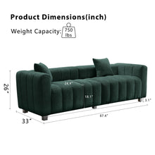 Load image into Gallery viewer, Modern 3 Seater Sofa With 2 Pillows