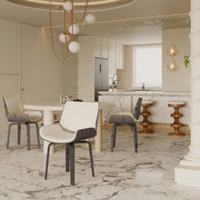 Load image into Gallery viewer, Mid Century Modern Dining Chair 360° Swivel, Ergonomic Design Upholstery, Bentwood Frame, (Set of 2) - Beige