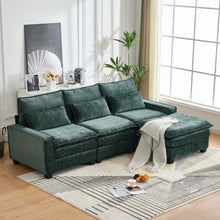 Load image into Gallery viewer, Modern Comfy L Shaped Sectional Sofa With Movable Ottoman